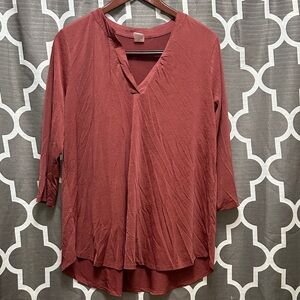 Sew In Love Terracotta V-Neck Tunic